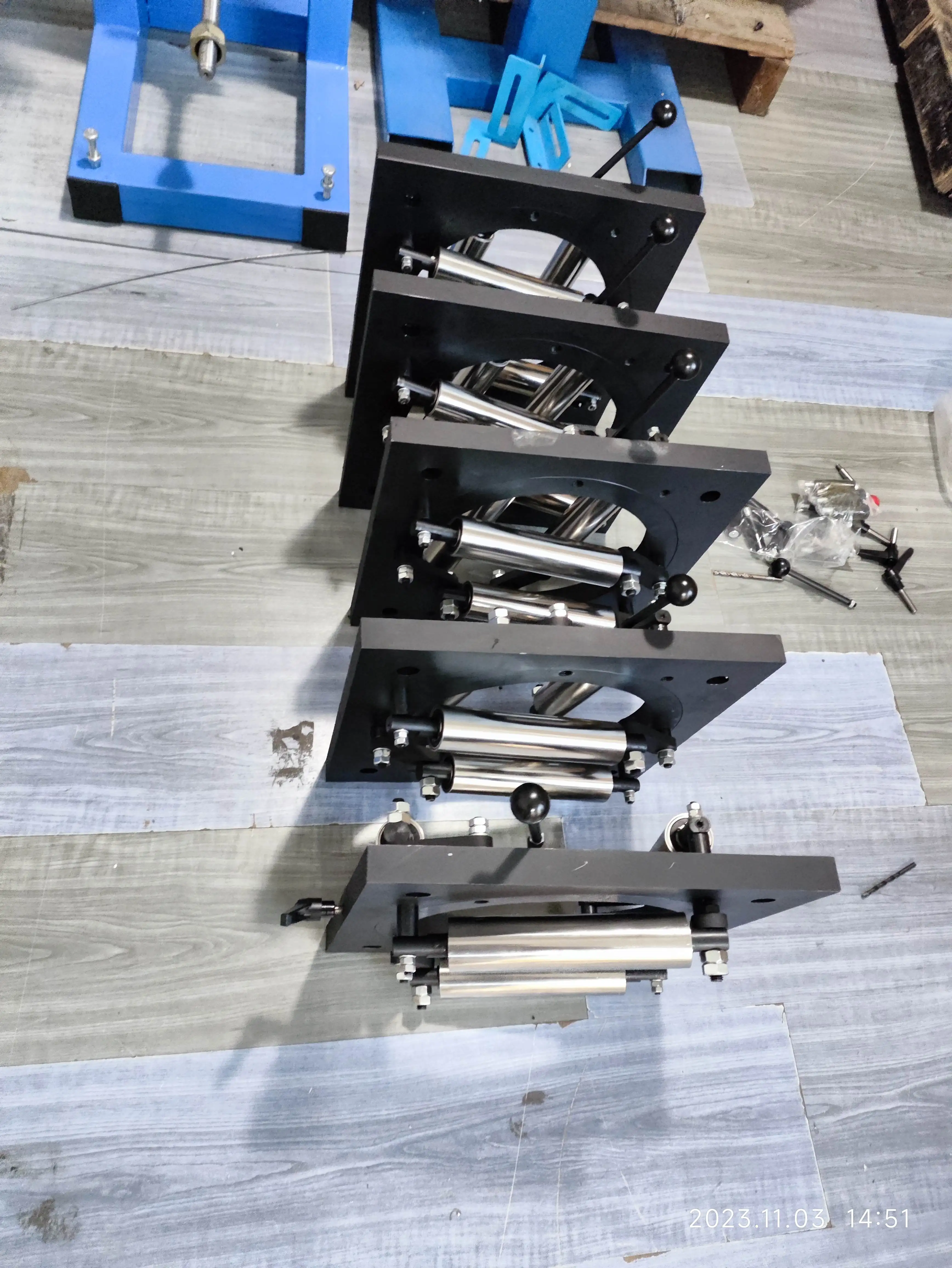 Four-roller Electrical Cable Guide Wire Roller for Winding, Iron Base Steel Roller GP traverse Unit Wire Dual Shaft Linear Guide