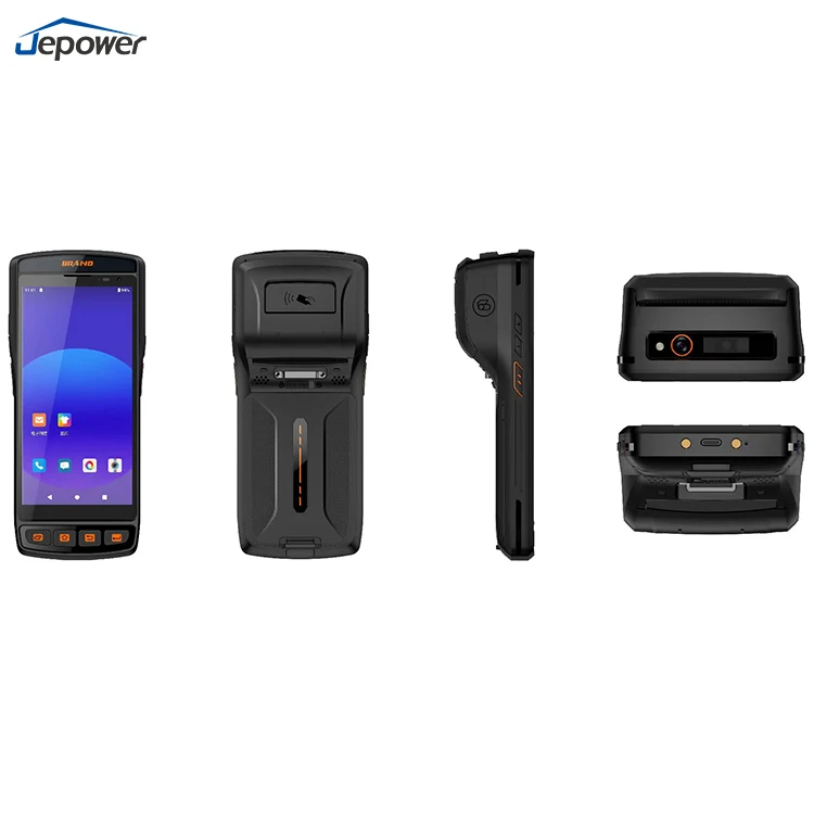 Android Rugged Handheld PDA Thermal Printer Mobile POS Terminal Barcode Scanner RFID for Parking Ticketting Warehousing
