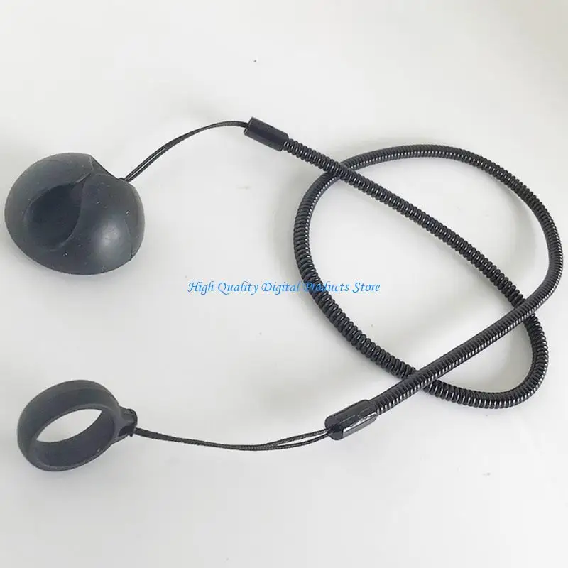 

U2JE 4Pcs Anti Loss Adhesive Pen Holder Stand With PU Spring Cord and 8MM Silicone Rings For Offices Desk Hotel Reception