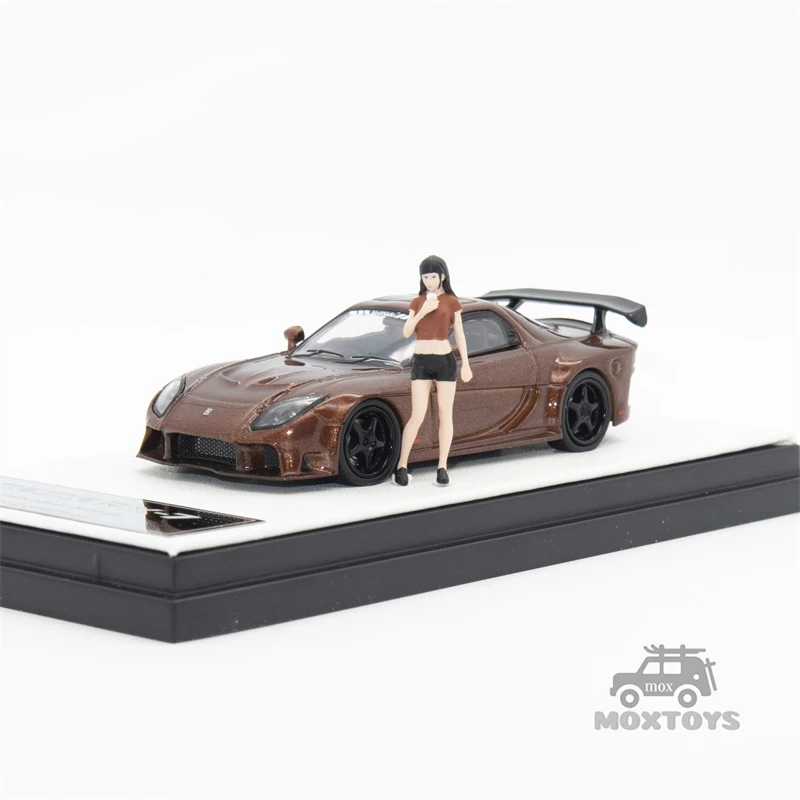 Mini Station 1:64 RX7 Veilside Metallic Brown/Black limited499 Diecast Model Car