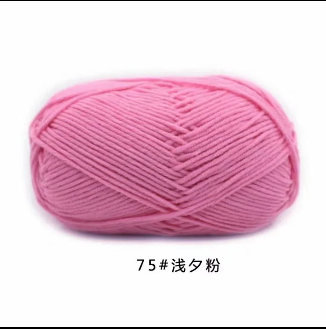 40-50 g/set 4ply Melk Katoen (80%) Breigaren Handwerken Geverfd Lanas Voor Gehaakte Ambachtelijke Trui Hoed Poppen tegen Lage Prijs