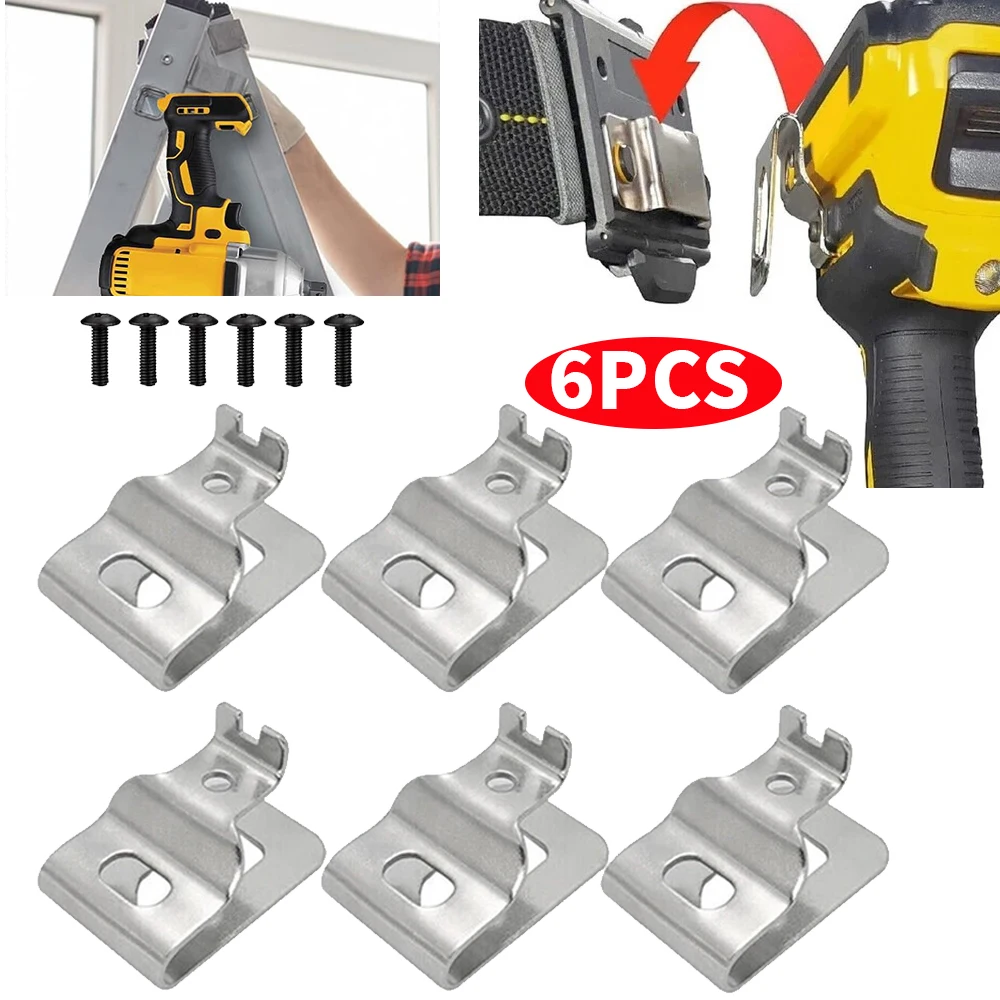 6PCS Belt Clip Hook for Dewalt 20V Drill Driver N268241 N169778 N086039 DCD980 DCD985 Power Tools Accessories