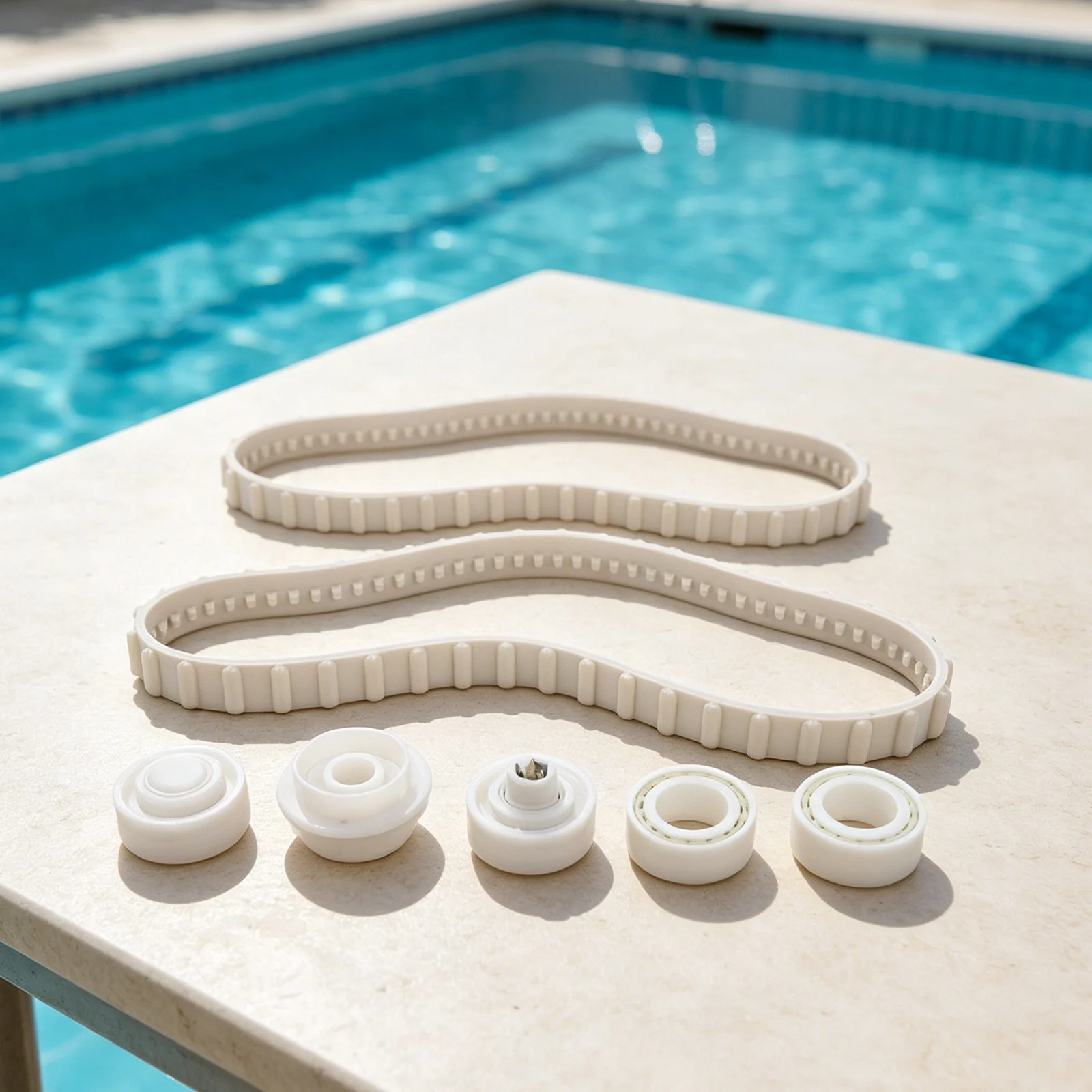 RCX23002 Rubber Track and RCX26000 RCX26001 RCX26002 RCX26005 Plastic Bearings for Hayward Robotic Pool Cleaner Replacement