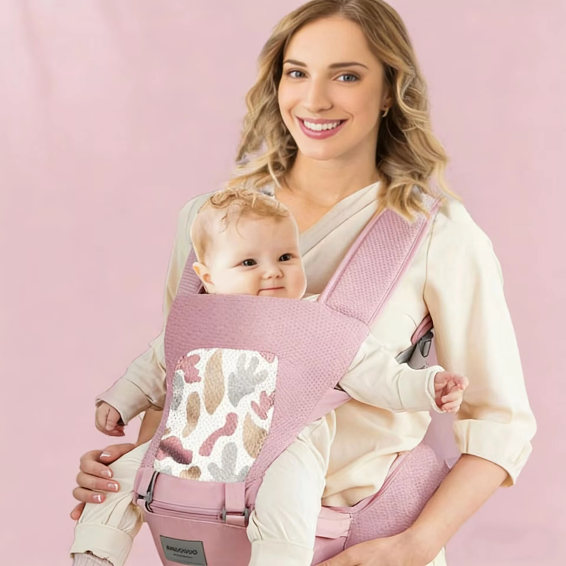 Новая переноска для новорожденных из чистого хлопка: слинг-кенгуру для кормления грудью, вентилируемая сумка-слинг для младенцев, для ношения спереди