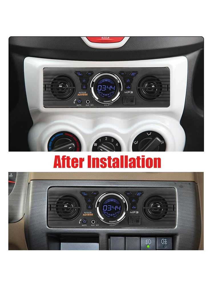 Autoradio USB TF-kaart Digitale klok Autoradio Bluetooth Handsfree FM-audio 1 Din MP3-speler Ingebouwde 2 luidsprekers AUX-ingang - afbeelding 2