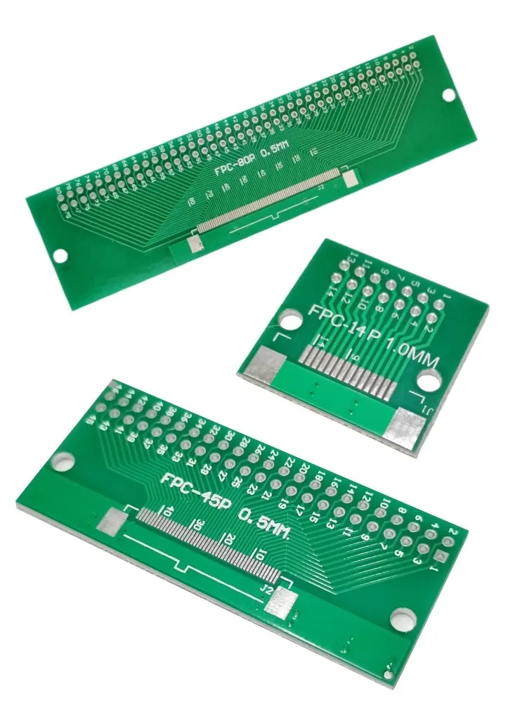 5PCS FFC/FPC conversion board 0.5/1.0MM to 2.54 Straight into the 6/8/10/12/14/16/20/24/26/30/34/40/50/60/80P empty board