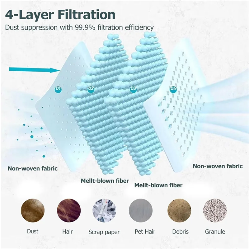 WHYY-Vacuum Dust Bag For Ecovacs Deebot T50 Max/T50 Pro/T50 Omni/T50 Pro Omni/T50 Max Pro Omni Vacuum Cleaner Parts 10PCS