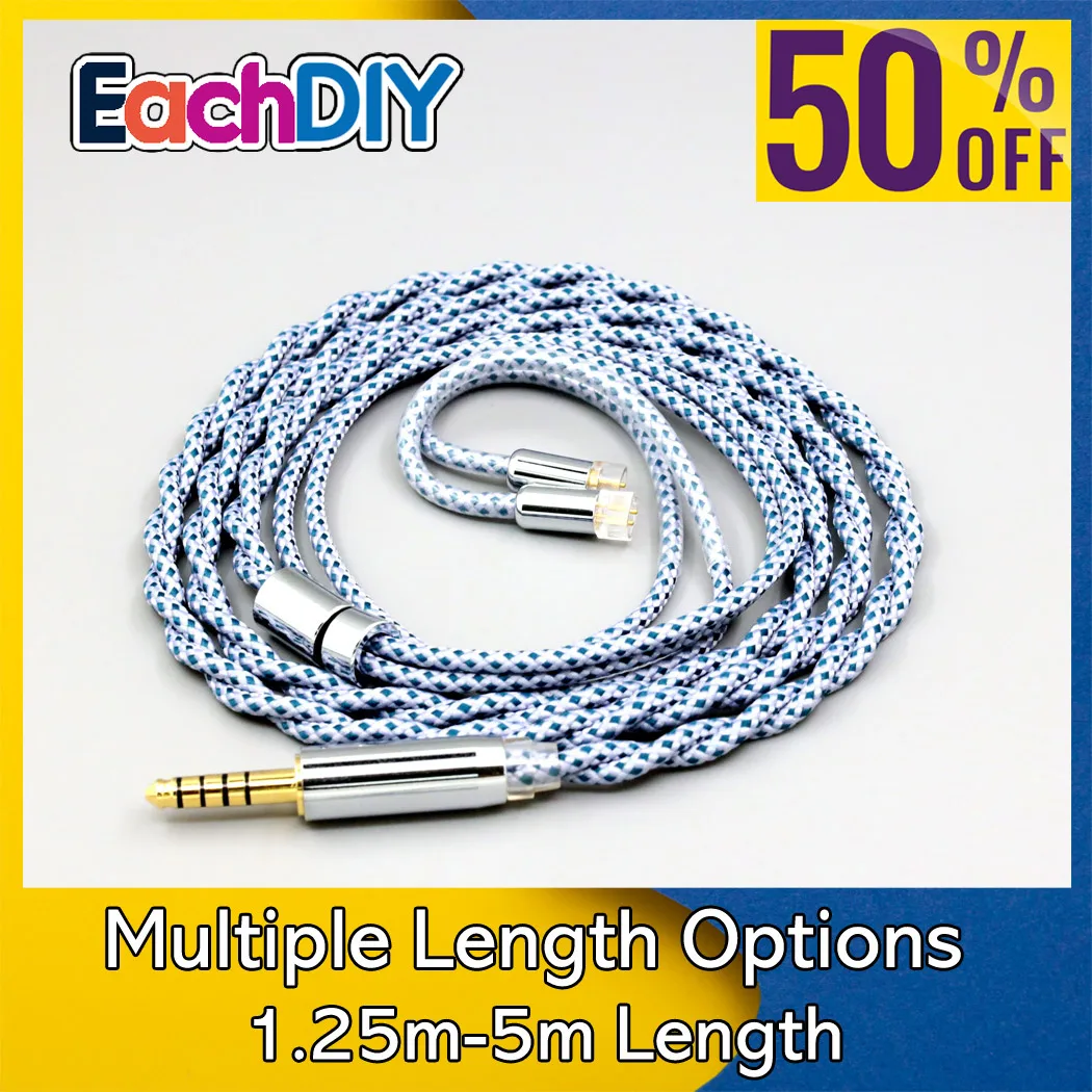 

99% Pure Silver Mix Graphene OCC Shielding Earphone Cable For UE11 UE18 pro QDC Gemini Gemini-S Anole V3-C V3-S V6-C LN008638