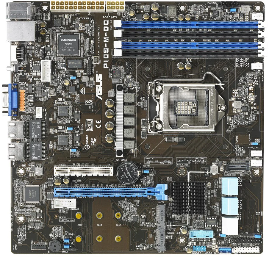 ASUS P10S-M-DC Server Motherboard Intel C232 LGA 1151 DDR4 64 GB Micro ATX unterstützt Intel Xeon Serie E3-1200 CPU