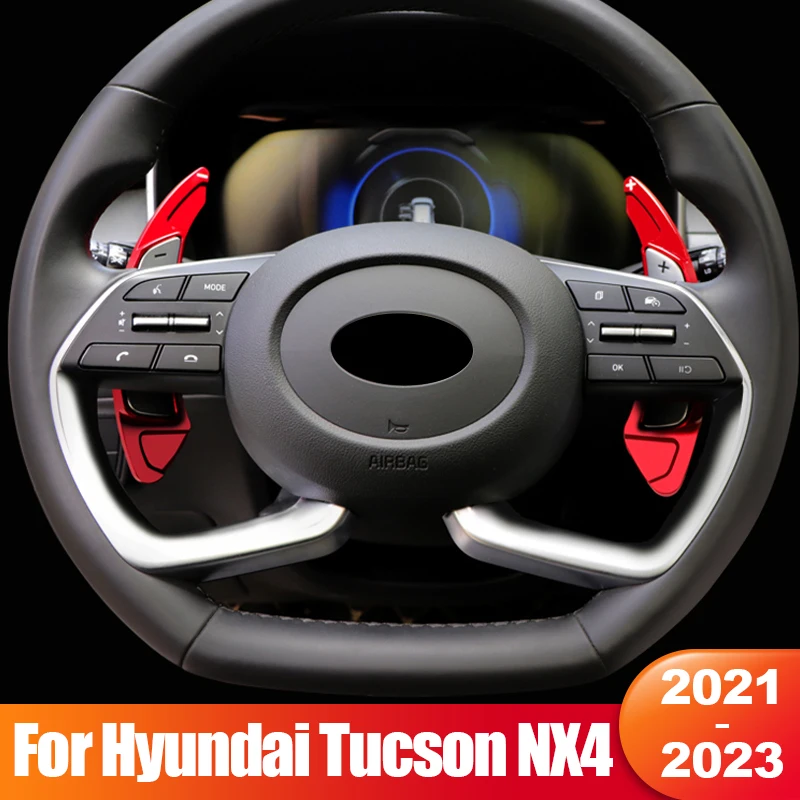 

For Hyundai Tucson NX4 2021 2022 2023 Hybrid N Line Aluminum Steering Wheel Shift Paddles Extension Shifters Gear Accessories