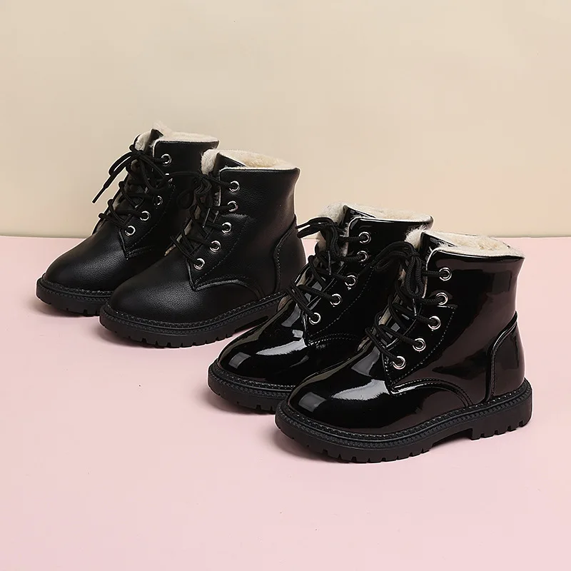 

2025 New Children's Winter Boots for Girl Warmth Versatile Kids Fashion Causal Cotton Boots Classic School Toddlers Plush Boots