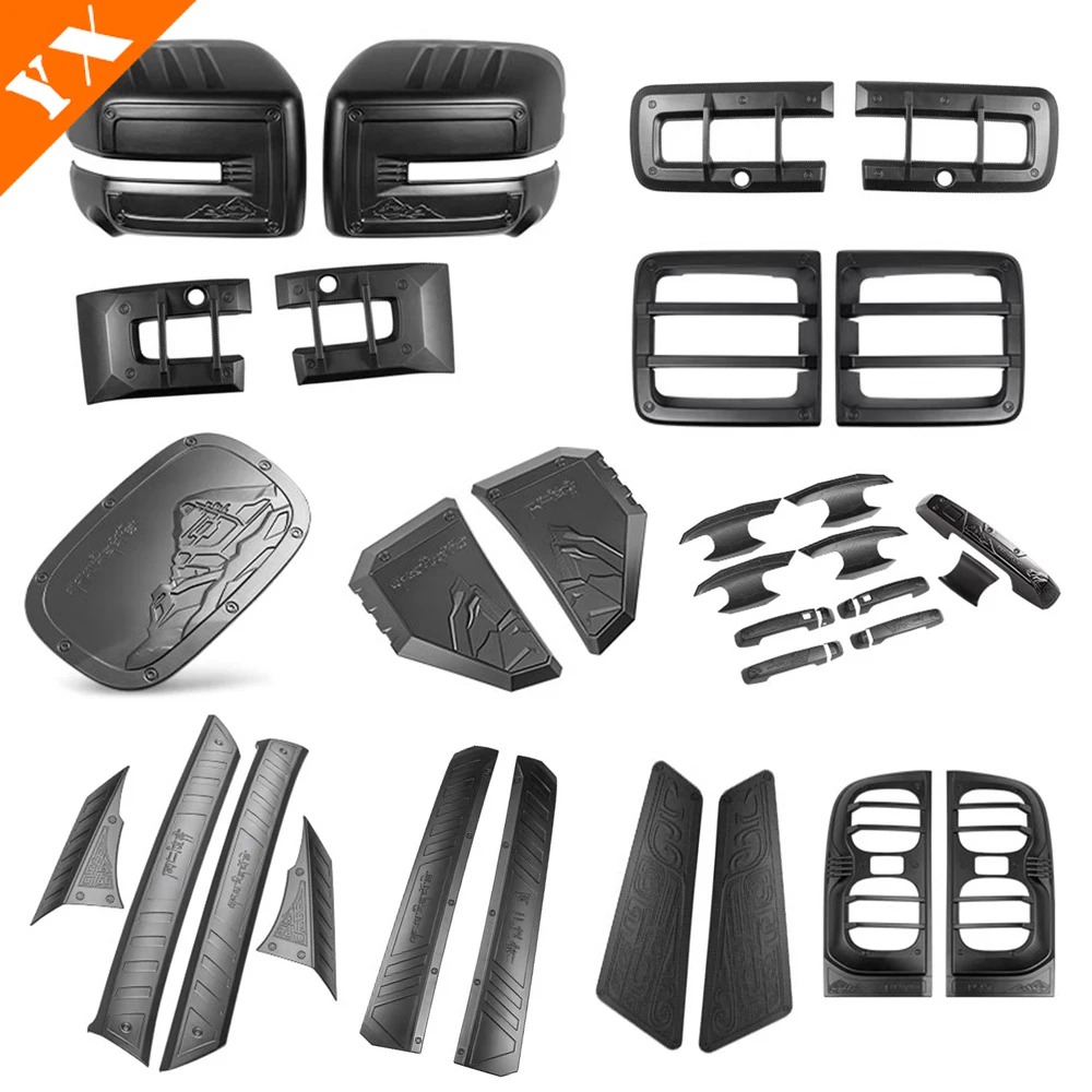 

For Haval H9 2024-2026 Accessories Full Set New Matte Black Car Front Fog Lampshade,Rear Fog Lampshade,Rearview Mirror Cover