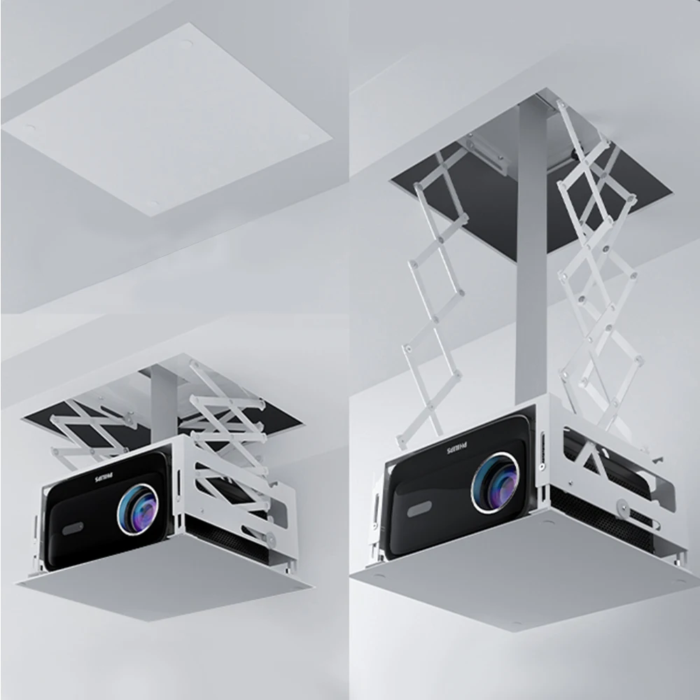 

Ultra-thin Hidden Ceiling Embedded Projector Bracket Electric Telescopic Automatic Lifting Office Home Ceiling Rack Suitable