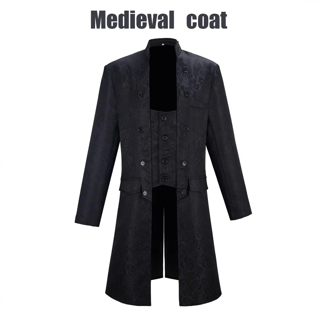 

Мужская куртка в стиле стимпанк в средневековом стиле эпохи Возрождения, костюм пирата викингов, готический формальный фрак