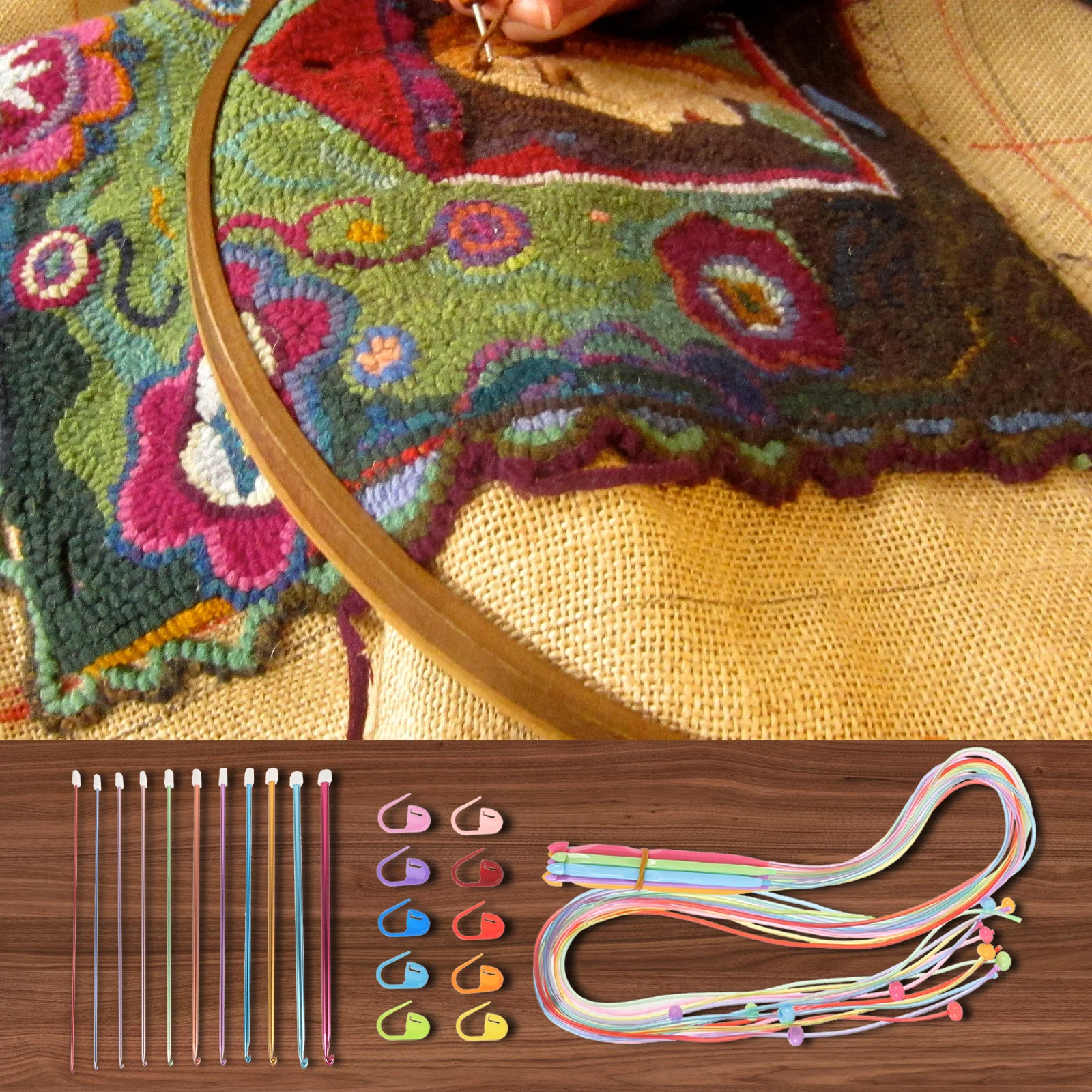 

1Set Professional Crochet Hooks Yarn Braiding Accessories Sweater Braid Tool Set Practical Safe Long Time Use Crochet Hooks