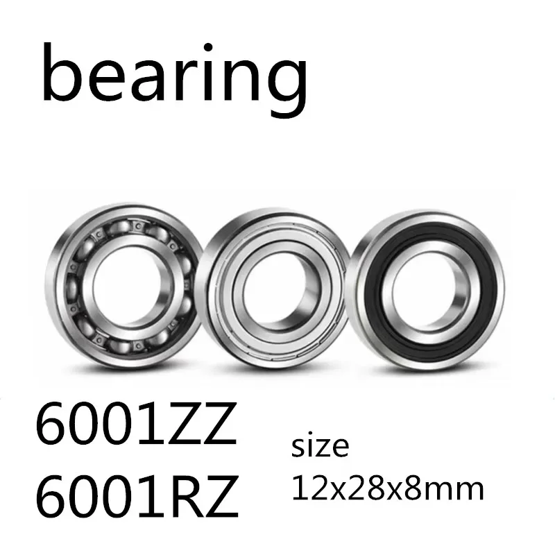

【10pcs】Miniature deep groove ball 6001ZZ 6001RS 12x28x8mm high-quality precision bearing