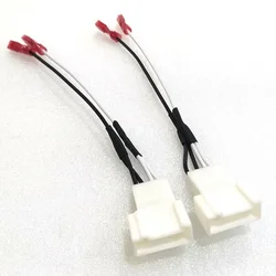 2x 4Pin Dash Front Speaker Wire Harness Cable Adapter For Toyota For Tacoma 2016-2019 Harness Adapter Install Component Speakers