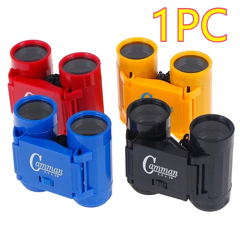 1PC Mini observación de aves senderismo telescopio al aire libre, telescopio de plástico de juguete plegable ligero para niños