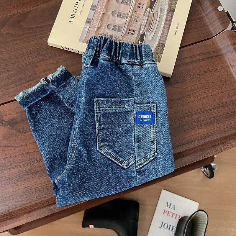 Mid Waist Jeans Children's Casual Loose Pants