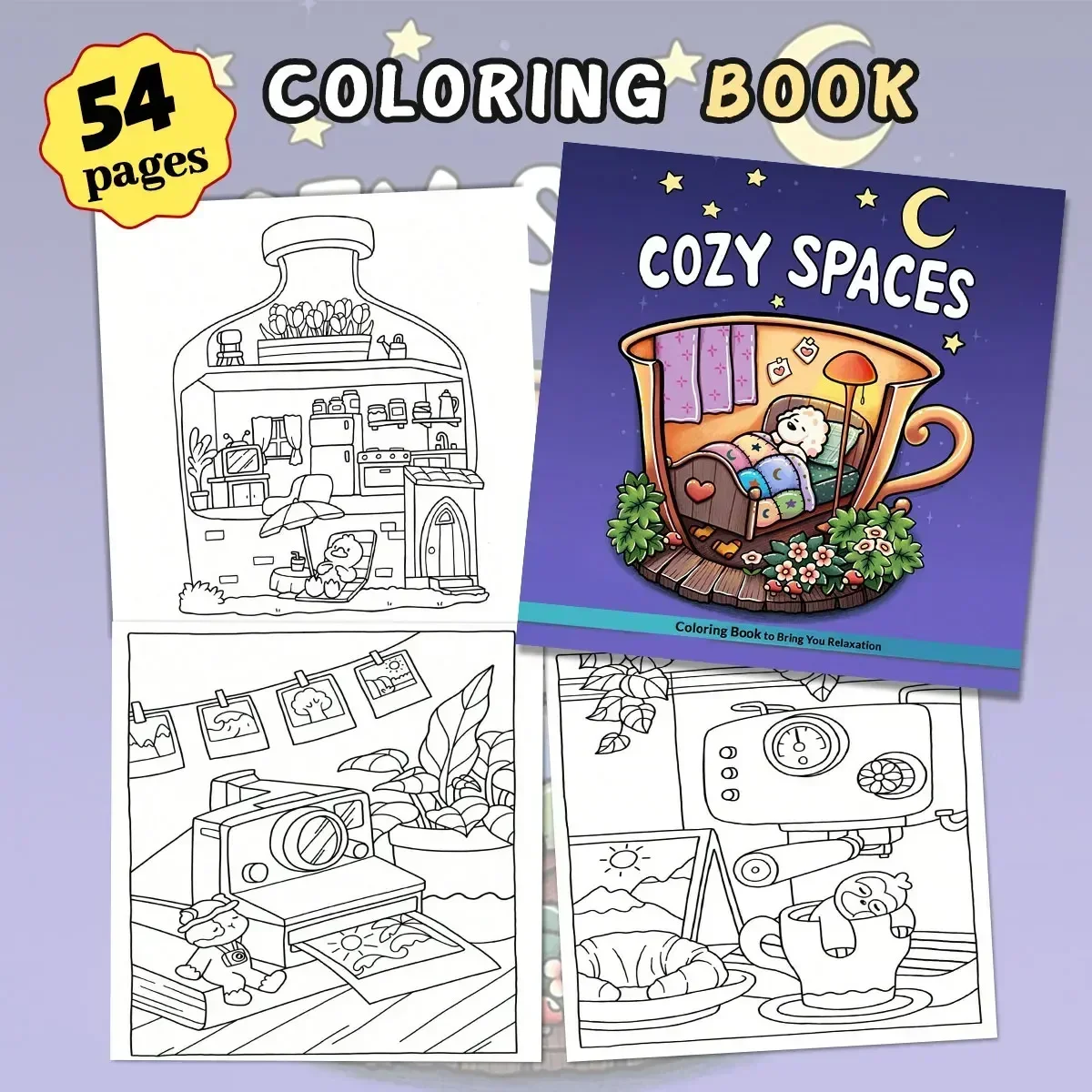 Обучающая книжка-раскраска для снятия стресса 2025: с очаровательными иллюстрациями, отличный выбор для подростков, чтобы расслабить.