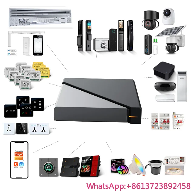 

Tuya Zigbee 3.0 Gateway Hub Wifi Ethernet Wired Connection for Smart Home Kit Supports 200 Zigbee Devices Local Zigbee Network