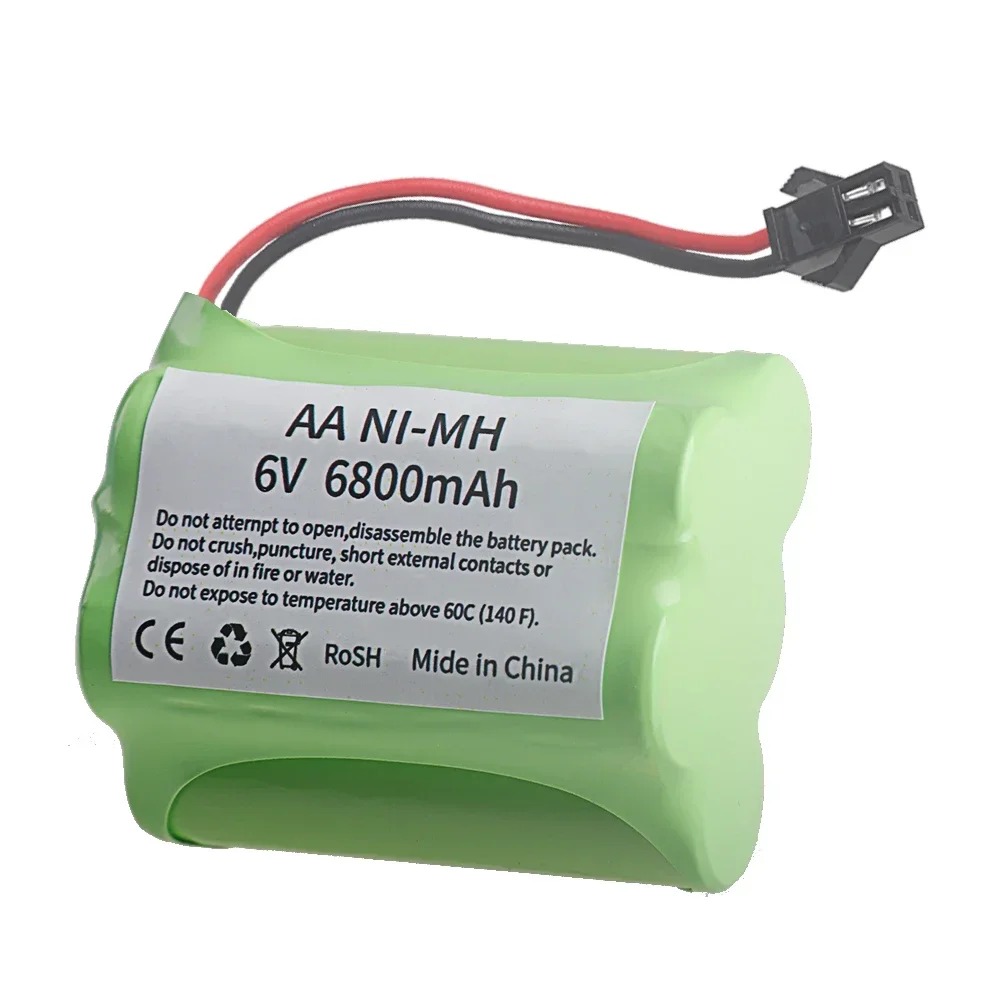 SM/JST/TAMIYA Plug 6.0V 6800mah NI-MH Rechargeable Battery for RC Electric Toys Cars Trucks Tanks Boats 6V AA Upgrade 3000mah 6v