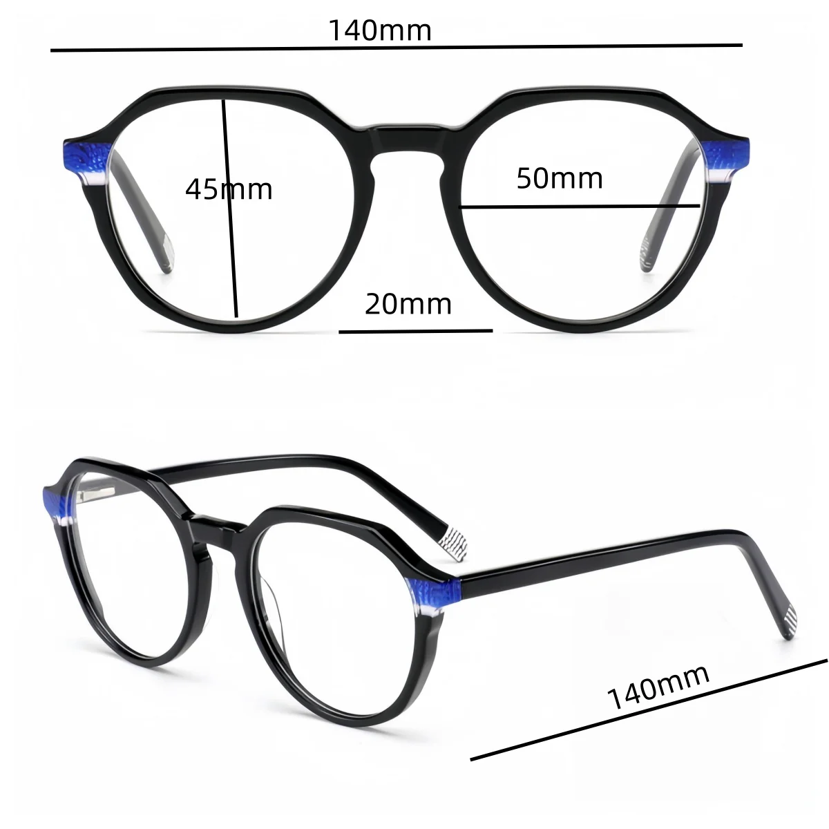 Sunglasses Clear indoor Outdoor Handmade Acetate Men and Ladies Reading Eyeglasses image 4