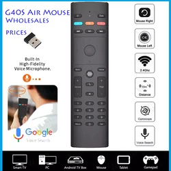 G40S Air Mouse 2.4G Wireless 33 Keys Remote Controller Voice Gyro Control IR Learning Control For Android Smart TV Box PC