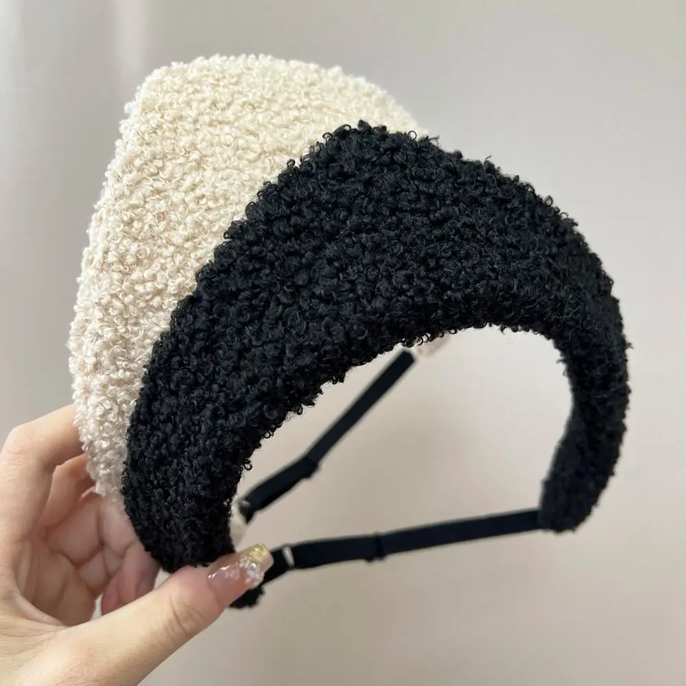 New Velvet Women Headband Anti Slip Hair Hoop European and American Wide Edge Hairpin Headband Lady Headwear