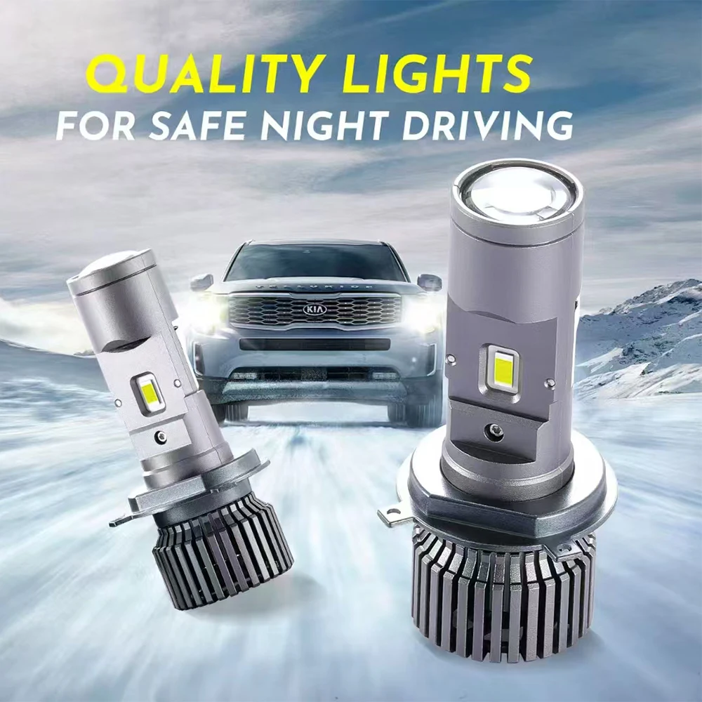 

H4 Lens Headlights 100W 22000LM Auto Lamp Mini Lens LED 9003 HIB2 Bulbs Car Motorcycle Dual Projector Len LED Automotive 12V 24V