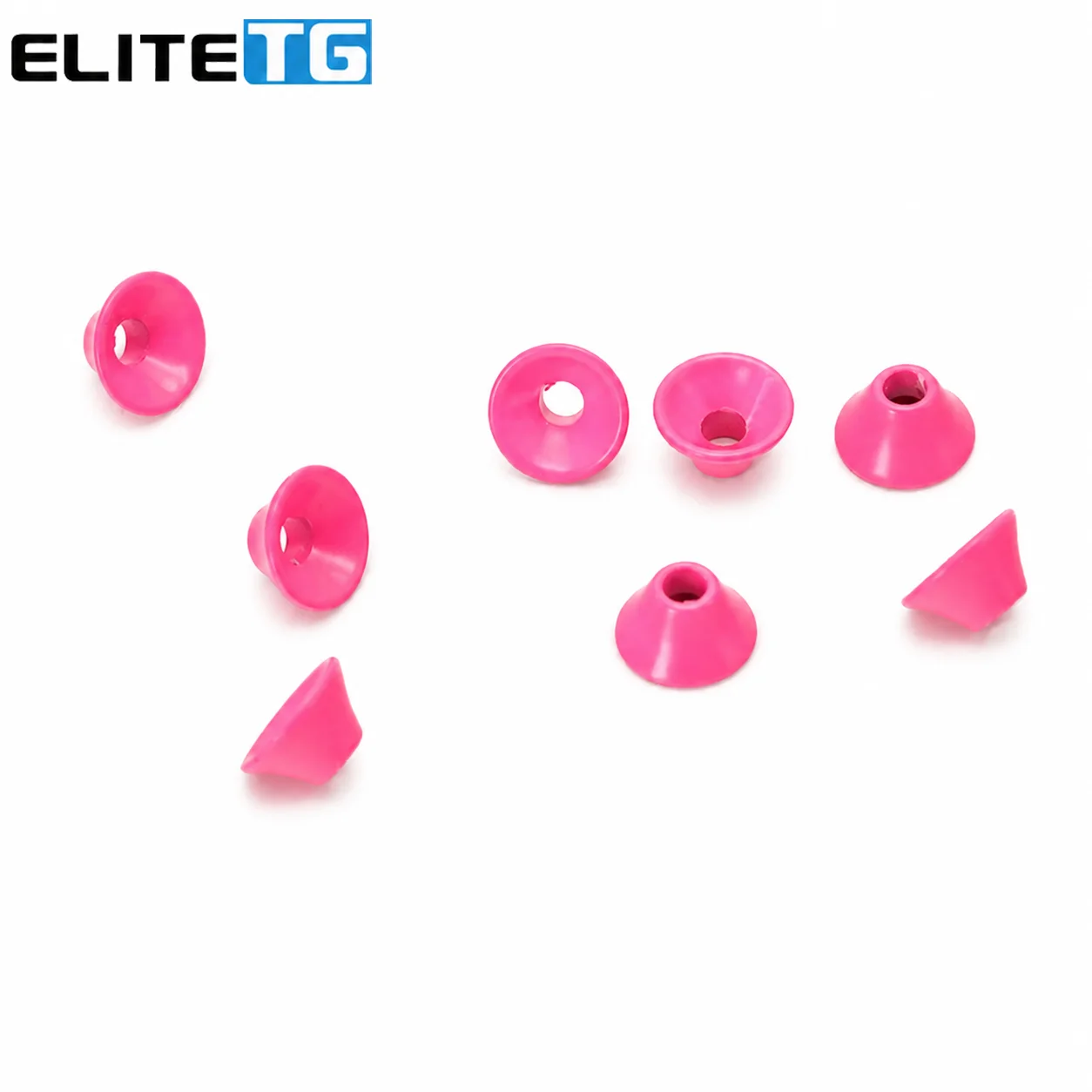 

Elite TG 10 Colors Brass Cone Beads for Fly Fishing Bell Cone Heads Trout Salmn Lures Fishing Materials