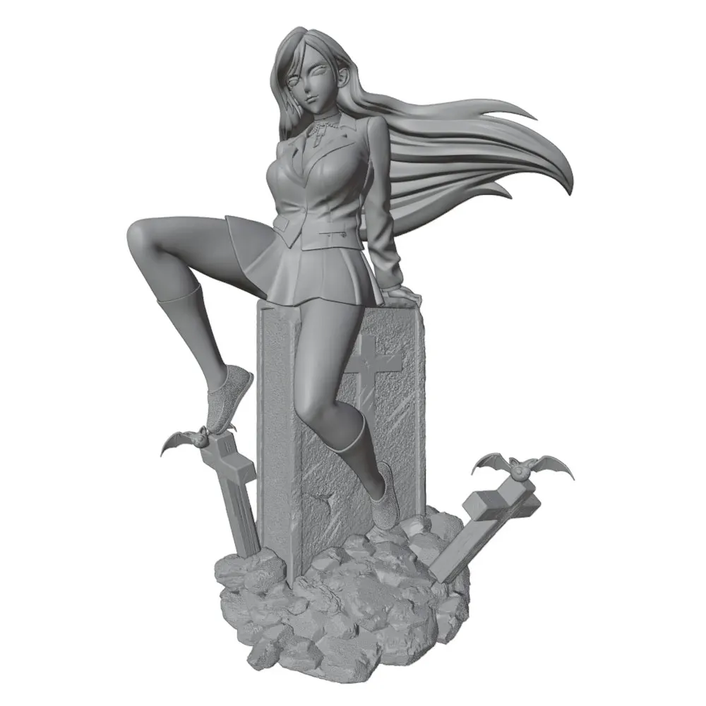 1/24 75mm  NSFW Sexy Girl Resin Model Kits GK Miniature 3D Printed Gray Model Figurine DIY Doll Model Unassembled And Unpainted
