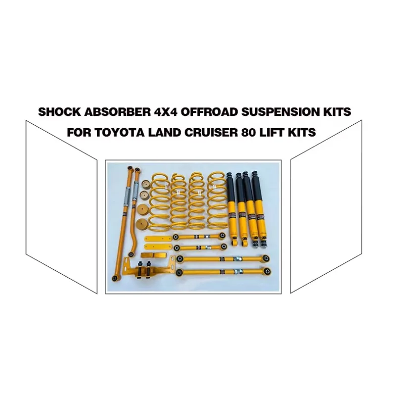 Shock Absorber 4x4 Offroad Accessories Suspension Kits for Toyota Land Cruiser 80 Lift Kits Steel Reduce Shock