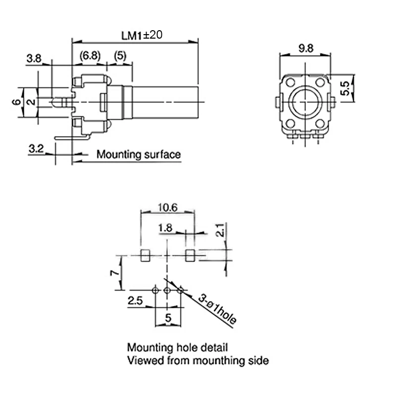 10 Uds Rv09 eje Vertical de 12,5mm 1k 2k 5k 10k 20k 50k 100k 0932 resistencia ajustable 9 tipo potenciómetro de sello de 3 pines