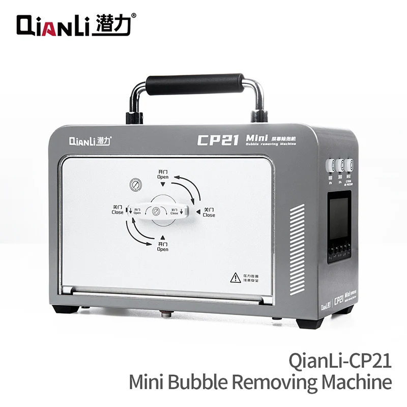 QIANLI NEW CP21 Mini LCD Screen Bubble Removing Machine for Mobile Phone Repair High Pressure Defoaming Tool