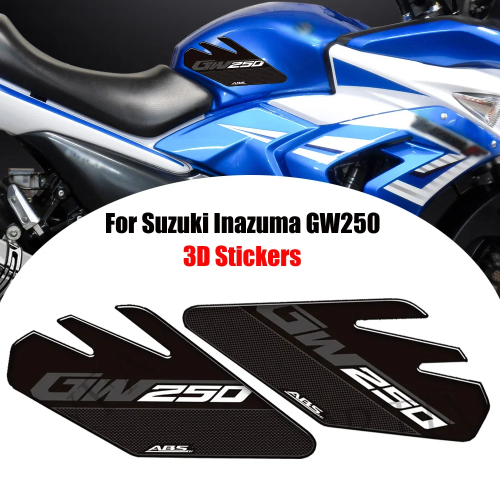 

Motorcycle Stickers Decals For Suzuki Inazuma GW250 GW 250 Tank Pad Side Grips Gas Fuel Oil Kit Knee Protection