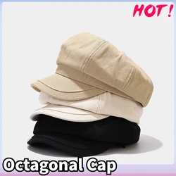Autumn Winter Hats for Women Solid Plain Octagonal Newsboy Cap Men Ladies Casual Wool Hat Winter Beret Women Painter Caps New ﻿