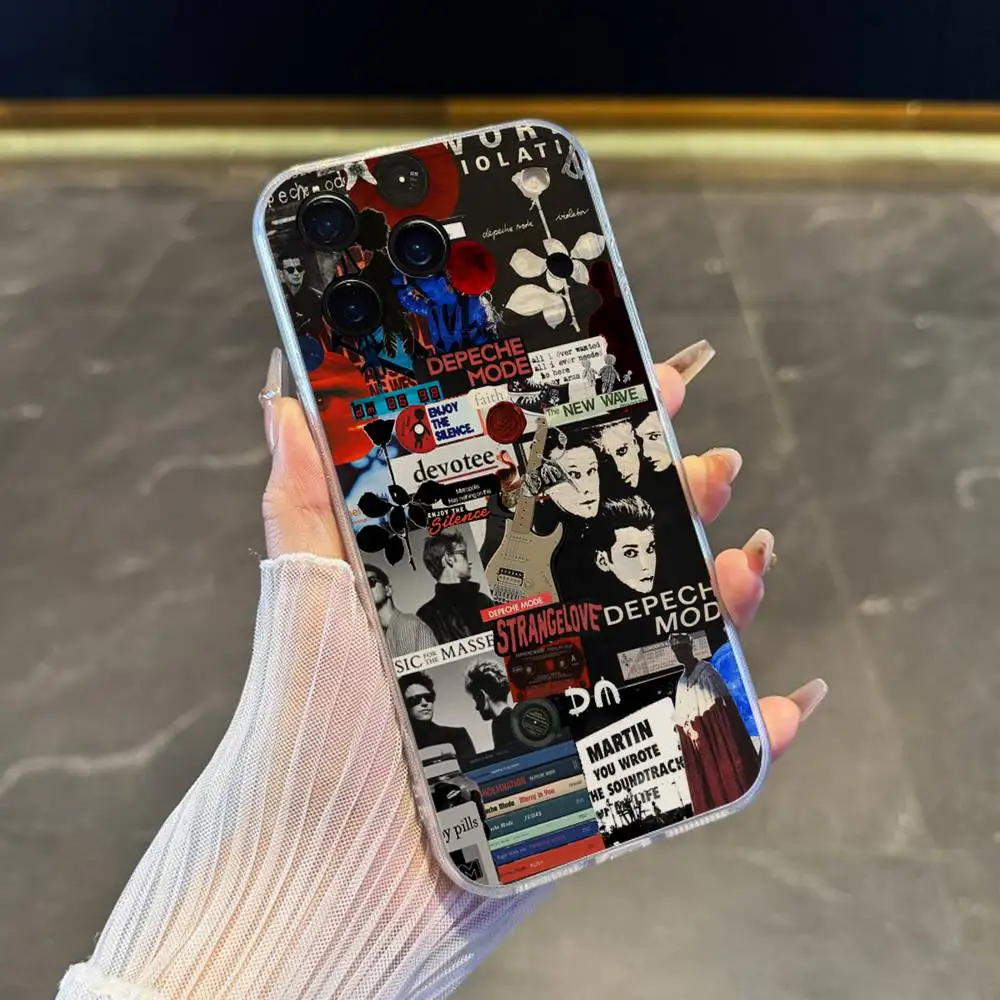 Чехол для телефона D-DepecheS Mode для iPhone 17,16,15,14,13,12,11 Pro,Max,Plus,X,XS,XR,SE4,E Mini, прозрачный мягкий чехол