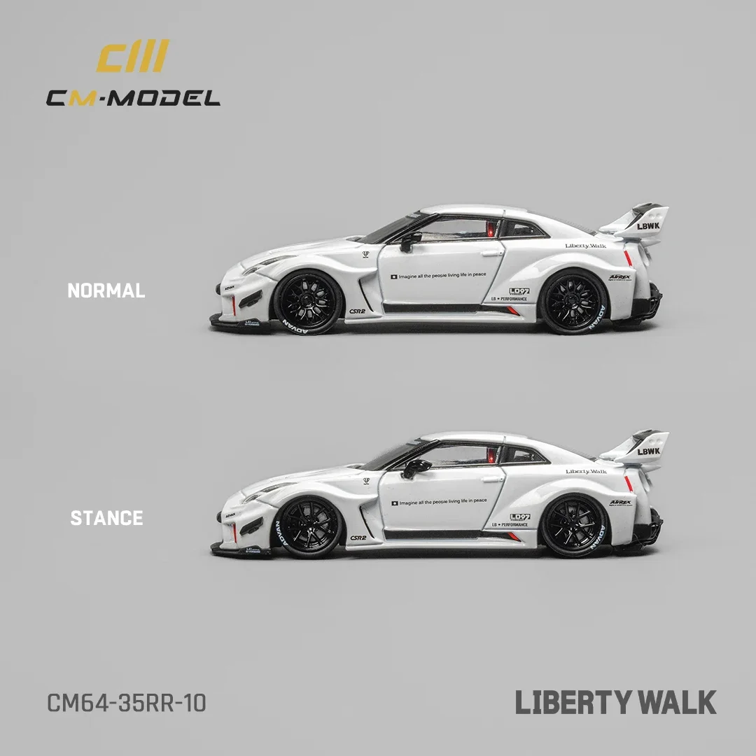 CM MODEL 1:64 LBWK Super Silhouette White Diecast Model Car