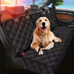 Dog Car Rear Seat Protective Cover Waterproof Dirt Resistant Pet Seat Cover Black Shoulder Strap Hammock Pet Travel Mattress