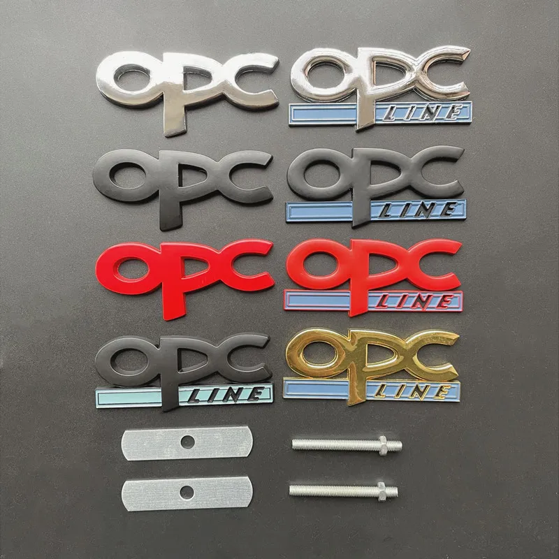 3D Metal Black Chrome Logo OPC Emblem Car Fender Badge Trunk Decal For Buick New Regal OPC Line Grill Sticker Accessories