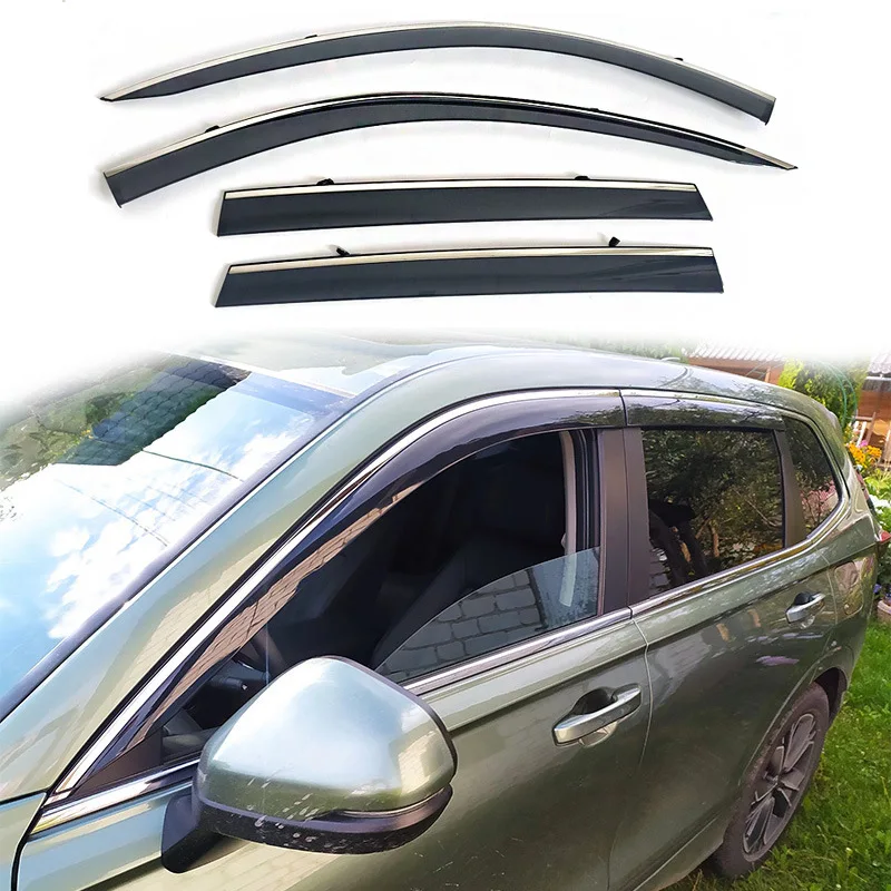 

Suitable for 2023 2024 CRV car window rain shield CR-V injection molded rain-proof eyebrow chrome-plated rain shield thickened
