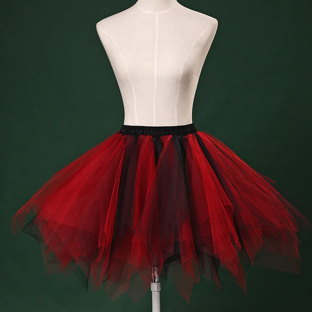 Rainbow Tutu Skirt Layered Ballet Skirts Women'S Princess Layered Puff Skirt Mini Tutu Skirt Short Petticoat For Women And Girls