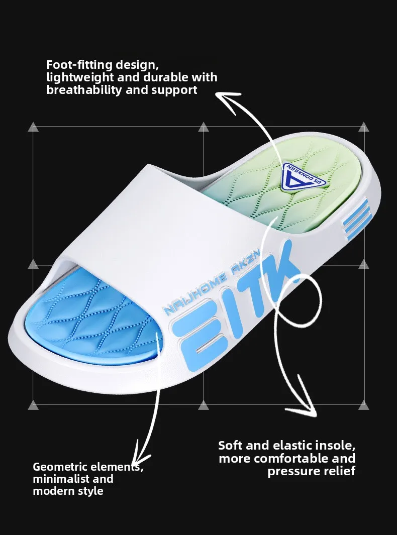 Pantuflas para Hombre 2025, Suela Gruesa, Antideslizantes, para Interiores, Baño, Ducha, Estudiantes, Cómodas, Material PVC