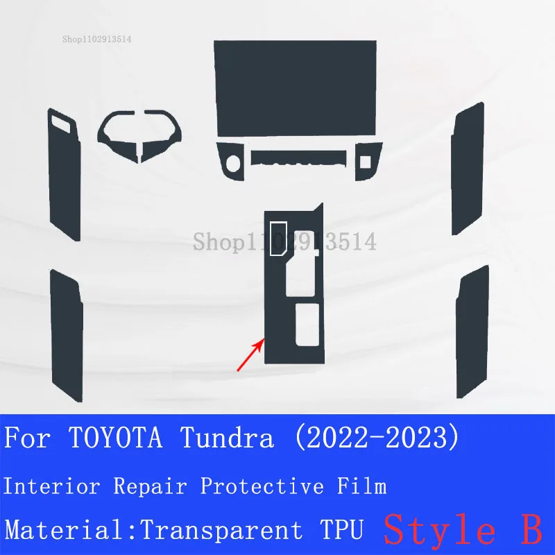 For TOYOTA Tundra 2022-2023 Car GPS Navigation Film LCD Screen Interior TPU Protective Protector Decoration Repair Stickers