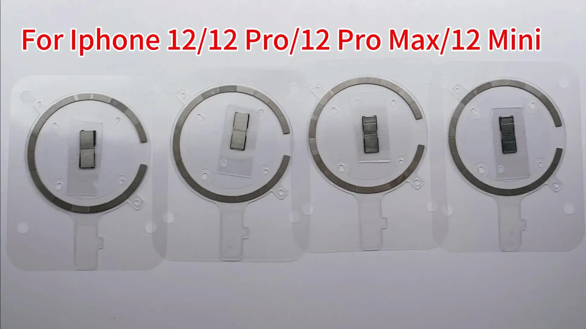For Wireless Charging Magnet Module For iPhone 12 mini 13 Pro Max 14 Plus Rear Housing Back Glass Magnetic Metal Ring