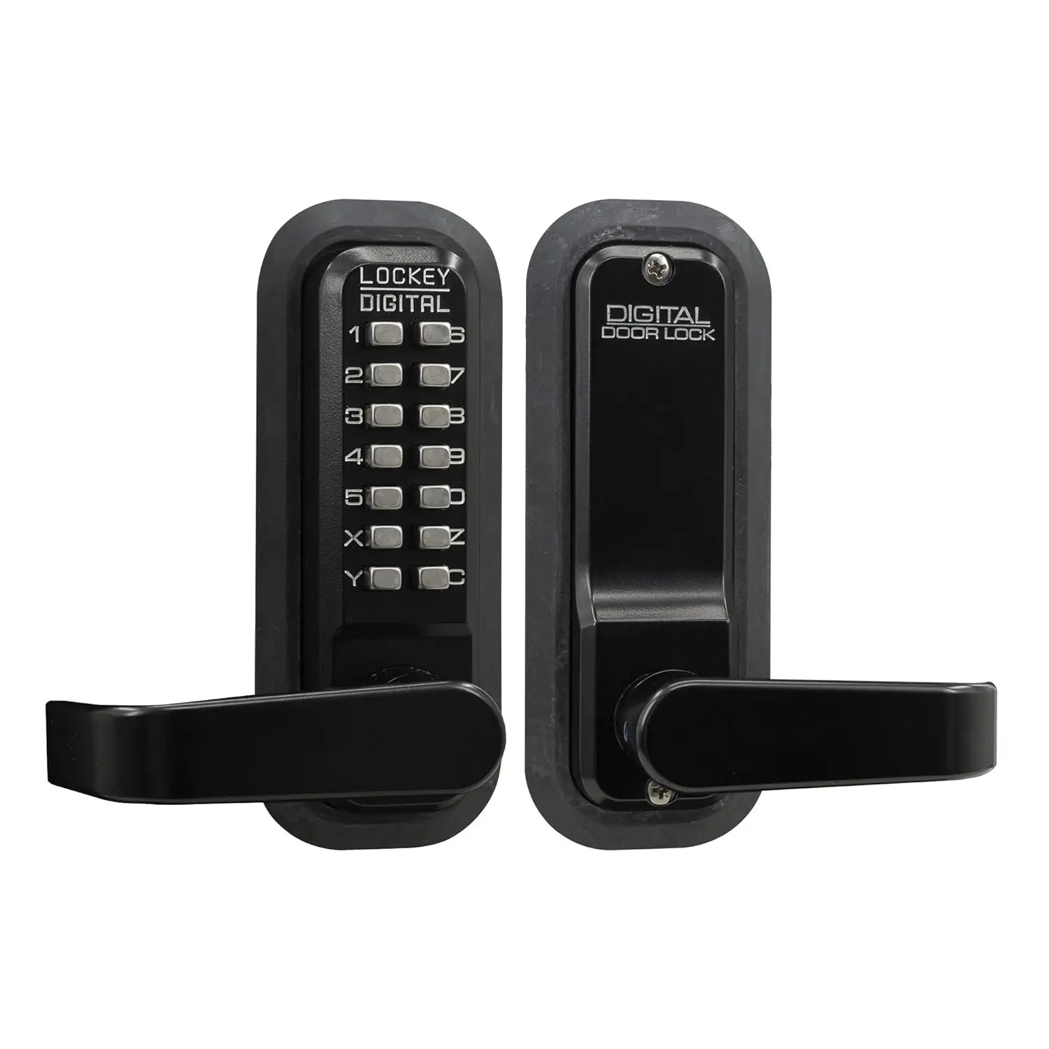 Mechanical, Keyless Lever Lock, Jet Black