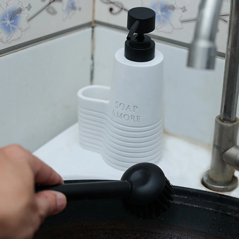 Distributeur de détergent pour évier de cuisine avec brosse à livres, presse, seau, haut, Regina