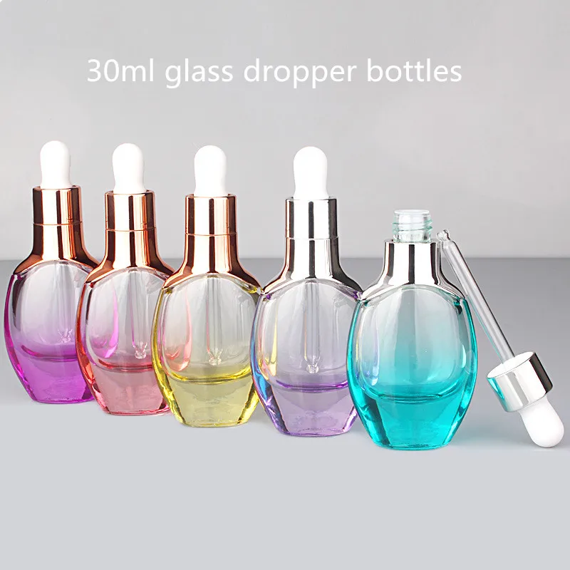 

10pcs30ml Attar Oil Bottle Glass Dropper Bottle Essence Oil bottle Perfume Bottle Cosmetic Container With Glass Straw