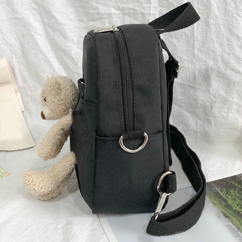 حقيبة ظهر تحمل على شكل دب، عصرية ومتعددة الاستخدامات، يمكن حملها على كتف واحد، وحزام كتف قابل للتعديل